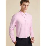 Men's Shirt with Tie Handkerchief Set - 05-PINK/FLORAL 