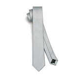 Solid 2.4'' Skinny Formal Tie - LIGHT GREY 