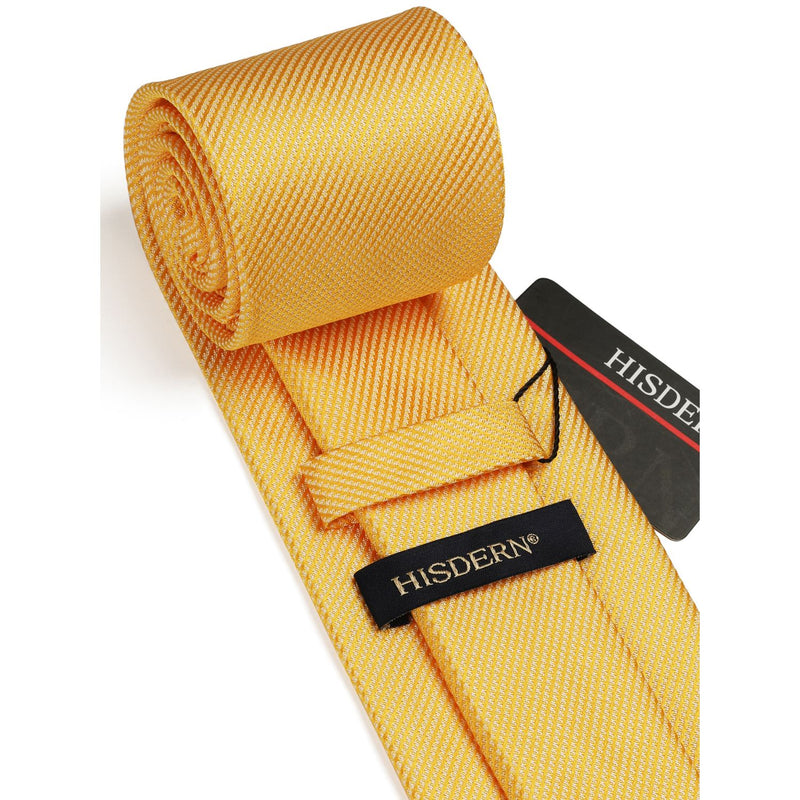 Stripe Tie Handkerchief Set - 12-YELLOW 