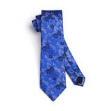 Floral Tie Handkerchief Set - X-SKY BLUE 