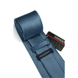Houndstooth Tie Handkerchief Set - BLUE-5 