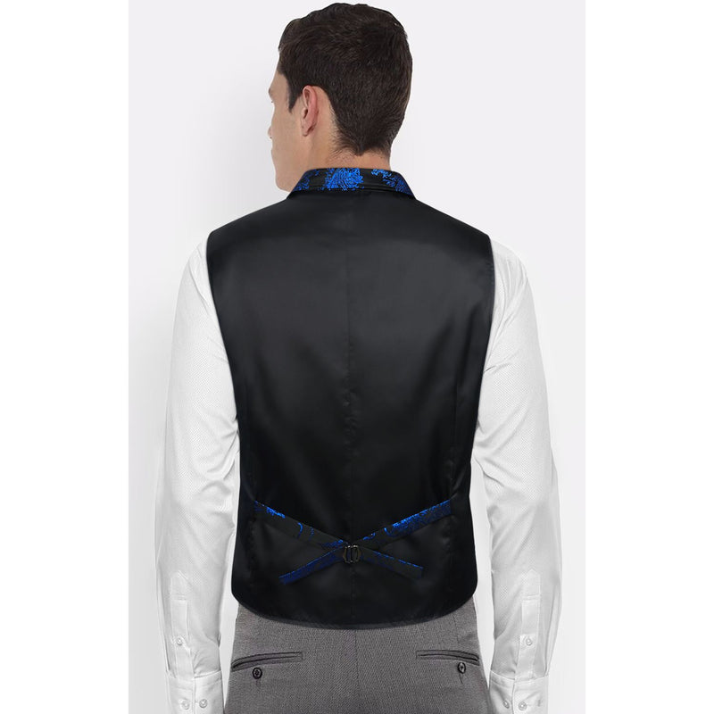 Gothic Lapel Vest for Men - BLACK/BLUE-3 