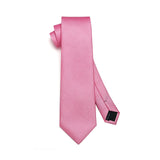 Houndstooth Tie Handkerchief Set - PINK 