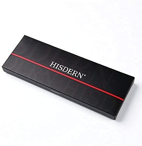 Stripe Tie Handkerchief Set - NAVY/GOLD A01