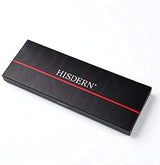 Stripe Tie Handkerchief Set - 8-BURGUNDY/BLACK