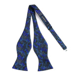 Floral Bow Tie & Pocket Square - BLUE-2