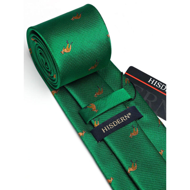 Kangaroo Tie Handkerchief Set - GREEN-3 