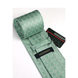 Plaid Tie Handkerchief Set - SAGE GREEN 