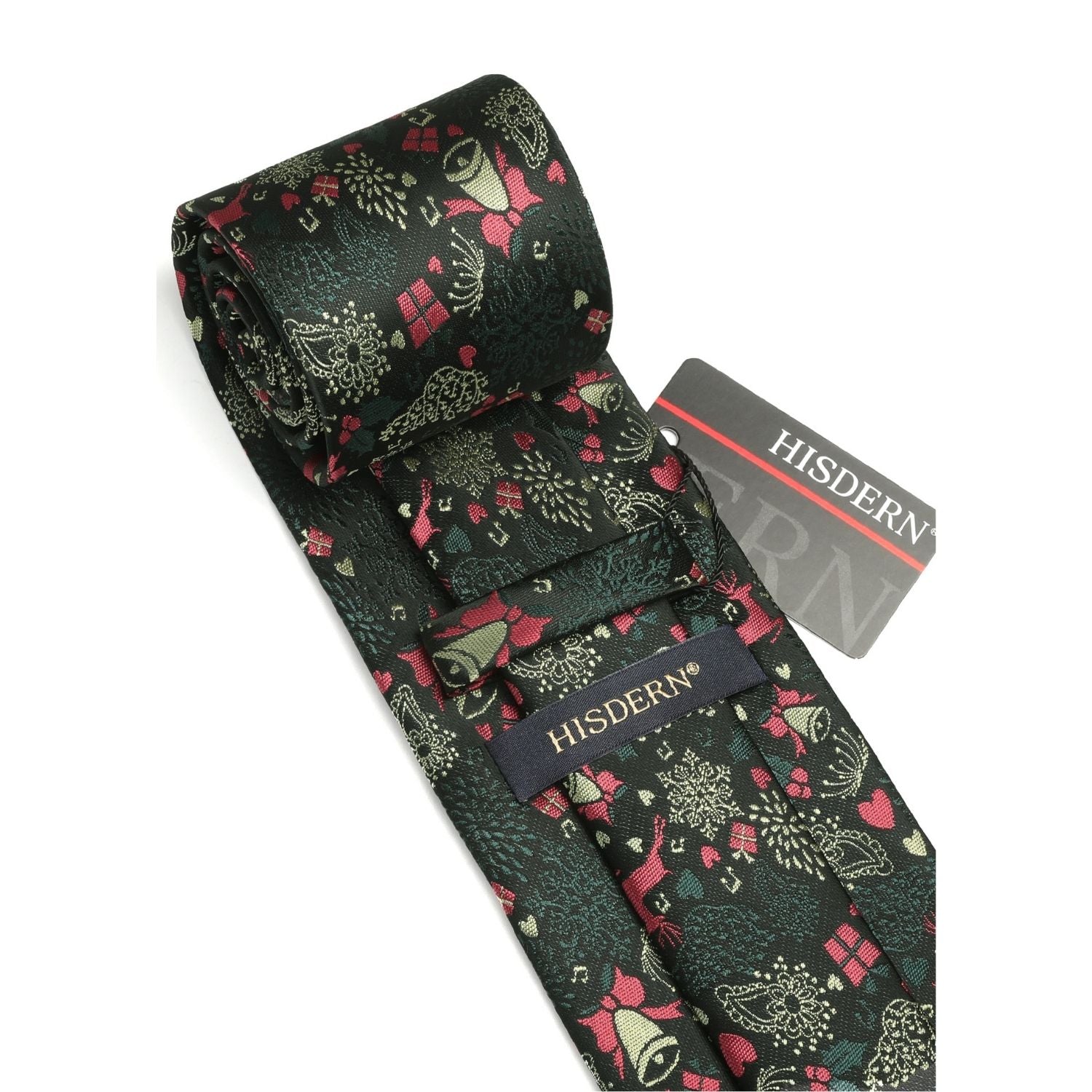 Christmas Tie Handkerchief Set - A-3 GREEN