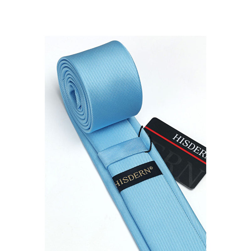 Solid 2.4'' Skinny Formal Tie - LIGHT BLUE 