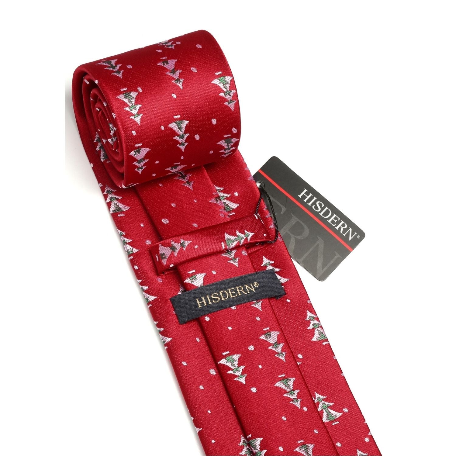 Christmas Tie Handkerchief Set - B-2 RED