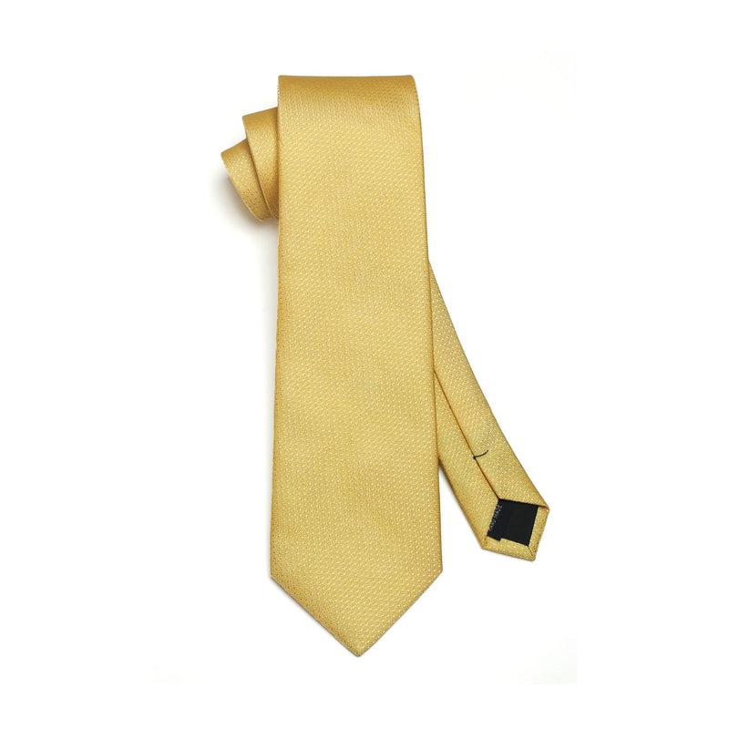 Houndstooth Tie Handkerchief Set - YELLOW 