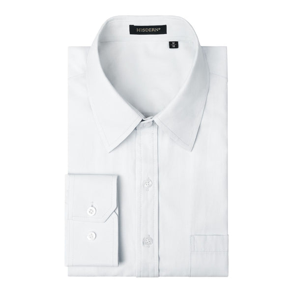 Casual Formal Shirt with Pocket - MICRO TWILL WHITE 