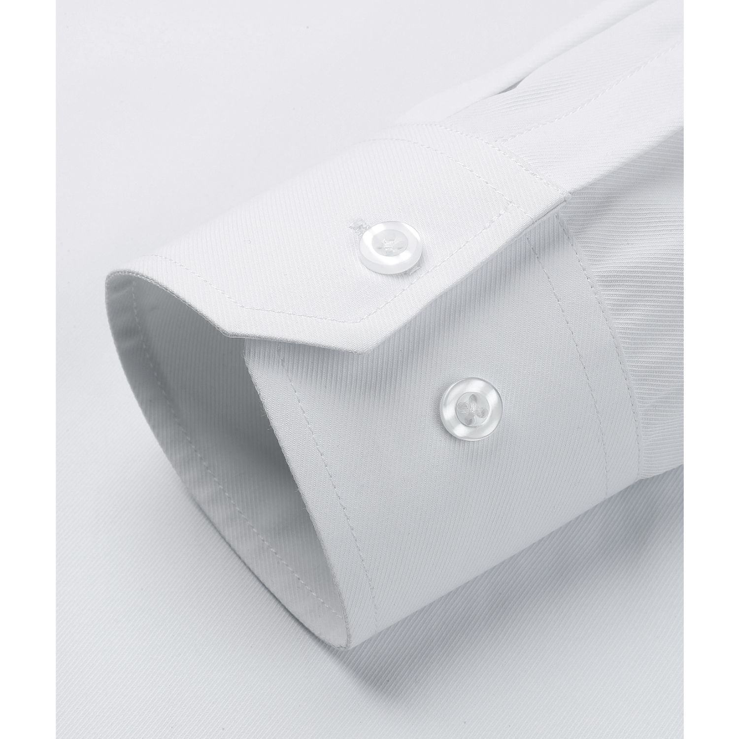 Casual Formal Shirt with Pocket - MICRO TWILL WHITE