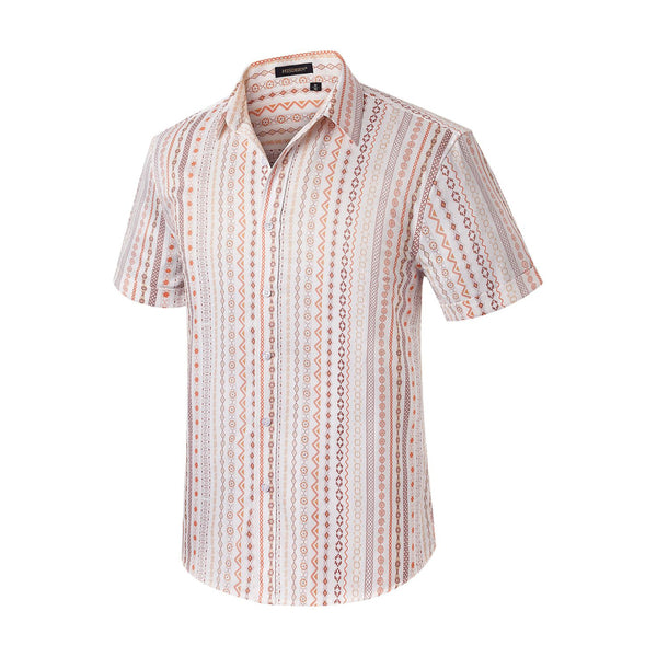 Hawaiian Tropical Shirts with Pocket - WHITE 