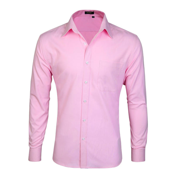 Casual Formal Shirt with Pocket - PINK 