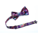 Paisley Pre-Tied Bow Tie - 1-PINK 