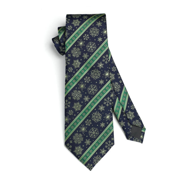 Christmas Tie Handkerchief Set - BLUE
