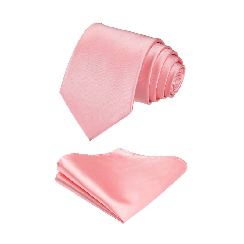 Solid Tie Handkerchief Set - BLUSH 