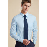 Men's Shirt with Tie Handkerchief Set - LIGHT BLUE 1 