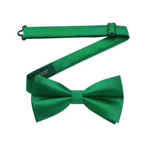 Solid Pre-Tied Bow Tie - GREEN-2 