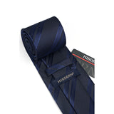 Floral Tie Handkerchief Set - NAVY BLUE 