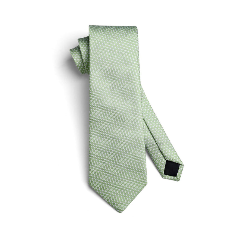 Houndstooth Tie Handkerchief Cufflinks - SAGE GREEN 