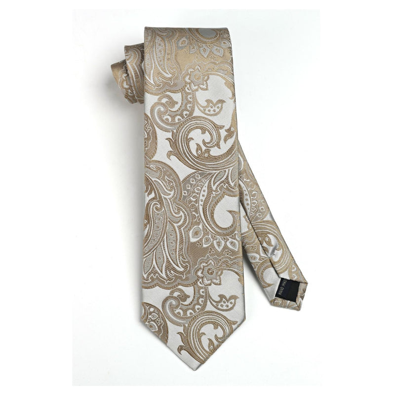 Paisley Tie Handkerchief Set - CHAMPAGNE FLORAL-8