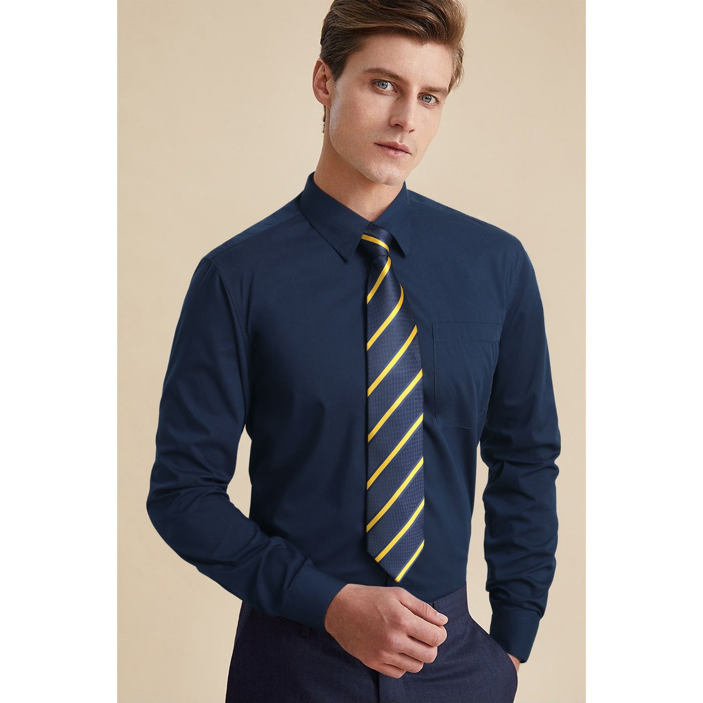 Mens blue shirt and tie best sale