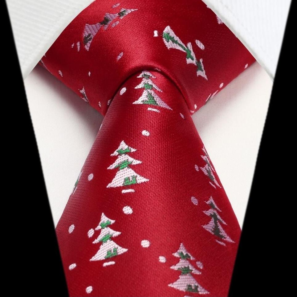 Christmas Tie Handkerchief Set - B-2 RED