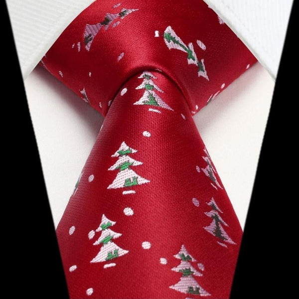 Christmas Tie Handkerchief Set - B-2 RED
