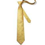 Floral Tie Handkerchief Set - A38-YELLOW 