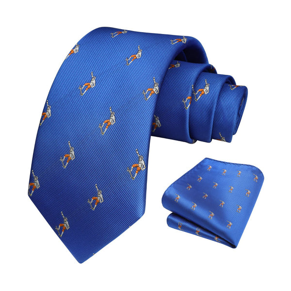Skateboard Tie Handkerchief Set - BLUE-3 