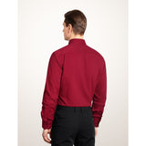 Casual Formal Shirt with Pocket - BURGUNDY 