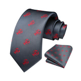 Lobster Tie Handkerchief Set - GRAY 