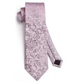 Floral Tie Handkerchief Cufflinks - PINK 