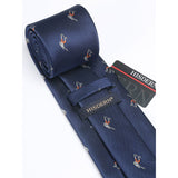 Skateboard Tie Handkerchief Set - NAVY BLUE-7 