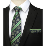 Christmas Tie Handkerchief Set - BLUE