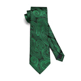 Paisley Tie Handkerchief Set - D1-GREEN3