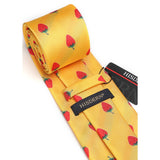 Strawberry Tie Handkerchief Set - YELLOW 