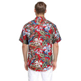 Hawaiian Tropical Shirts with Pocket - RED 
