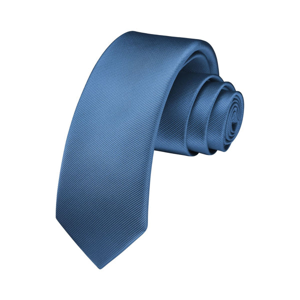 Solid 2.17'' Skinny Formal Tie - B2-DUSTY BLUE 
