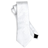 Floral Tie Handkerchief Set - O1-WHITE 