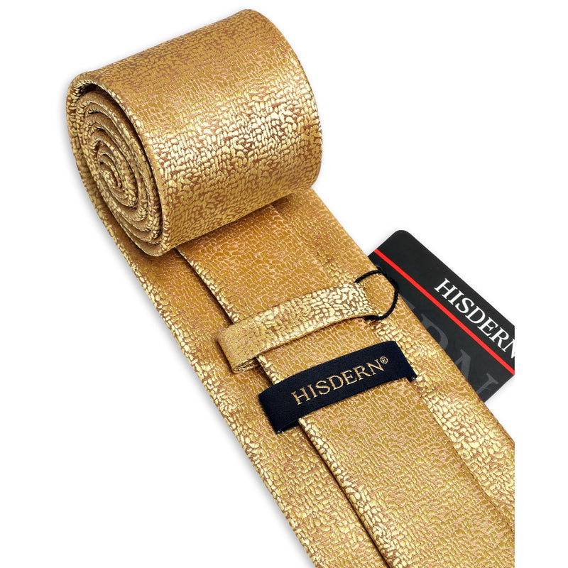 Houndstooth Tie Handkerchief Set - GOLD 