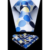 Polka Dot Tie Handkerchief Set - D-BEIGE 