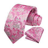 Floral Tie Handkerchief Set - PINK FLORAL-8