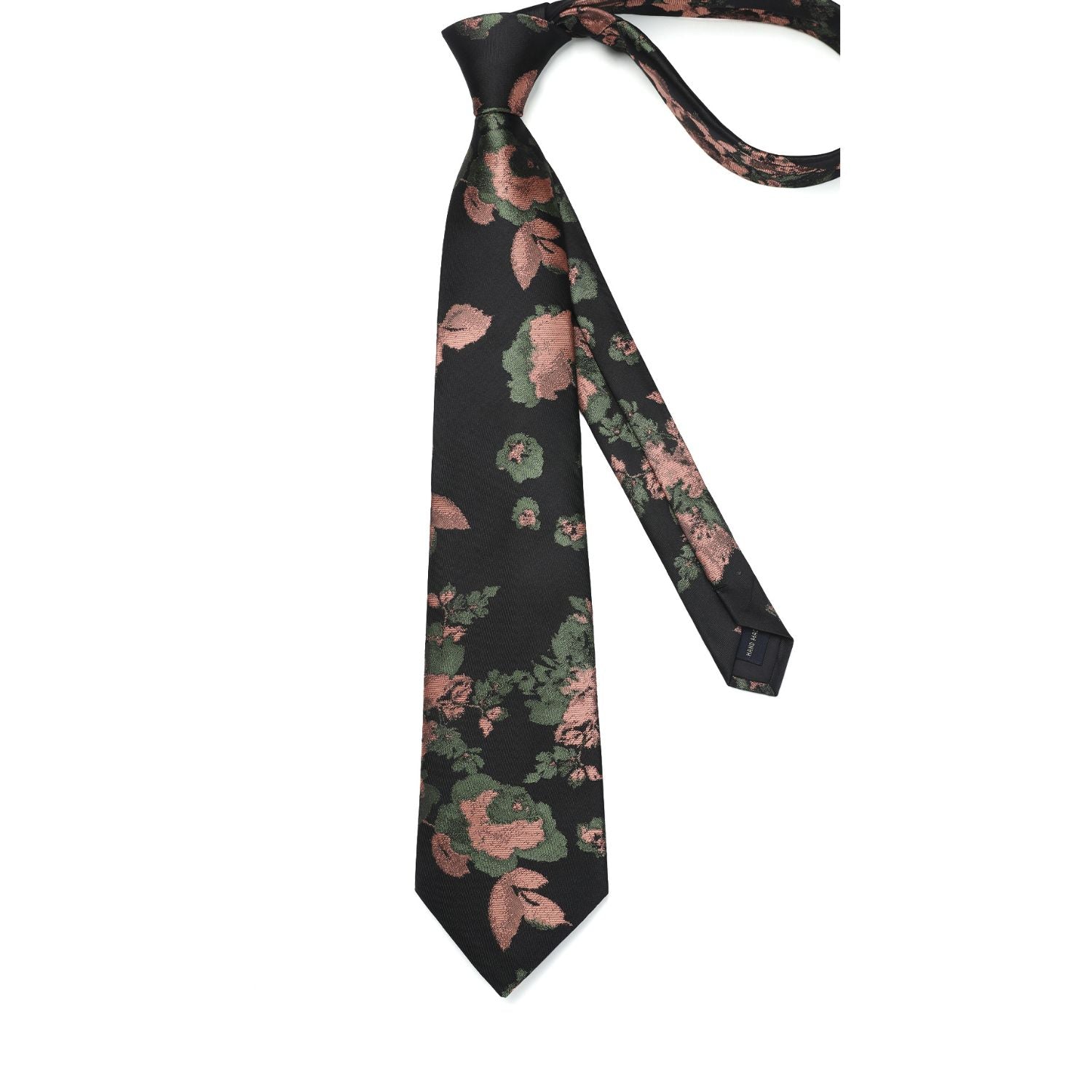 Floral Tie Handkerchief Set - NAVY BLUE