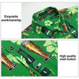 Hawaiian Tropical Shirts with Pocket - Y1- GREEN
