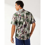 Hawaiian Tropical Shirts with Pocket - BEIGE 