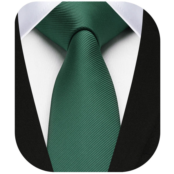 Solid 2.4'' Skinny Formal Tie - DARK GREEN 
